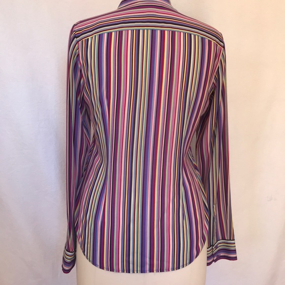 Laundry by Shelli Segal multi colour silk blouse. - Picture 3 of 7